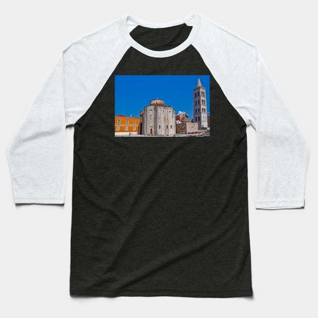 St Donat Church, Zadar, Croatia Baseball T-Shirt by vadim19